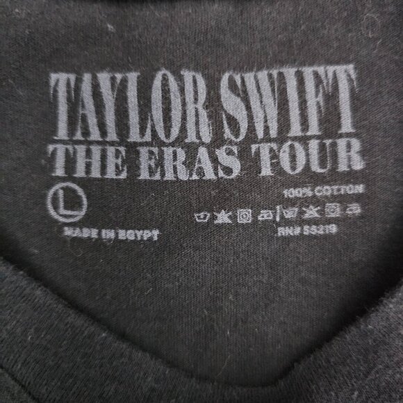Taylor Swift The Eras Tour Official Merch Black Short Sleeve Graphic T-Shirt - Picture 2 of 5